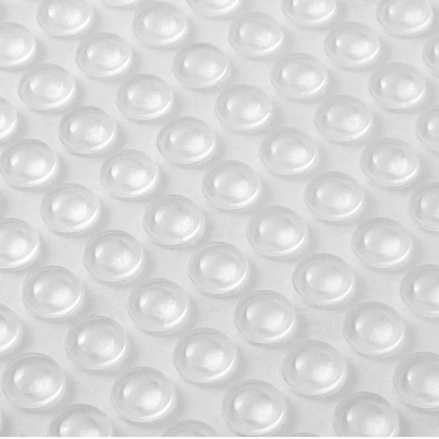 Alt view image 2 of 6 - 300 Pieces Clear Rubber Feet Adhesive Door Bumpers Pads Sound Dampening Cabinet Buffer Pads, 8.5 by 2.5 mm (Clear)