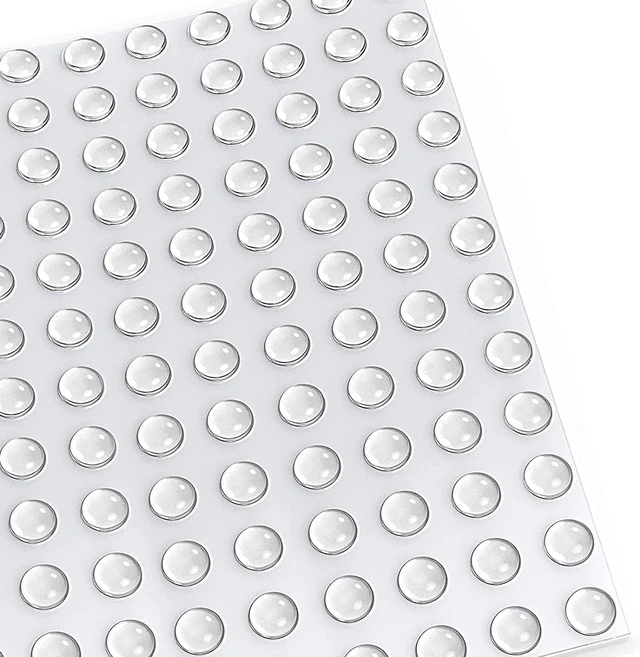 Main image of Small Door Bumpers Self-Adhesive Clear Rubber Feet Tiny Bumpons 1/4" Diameter X 1/16" Thick 100 Pack