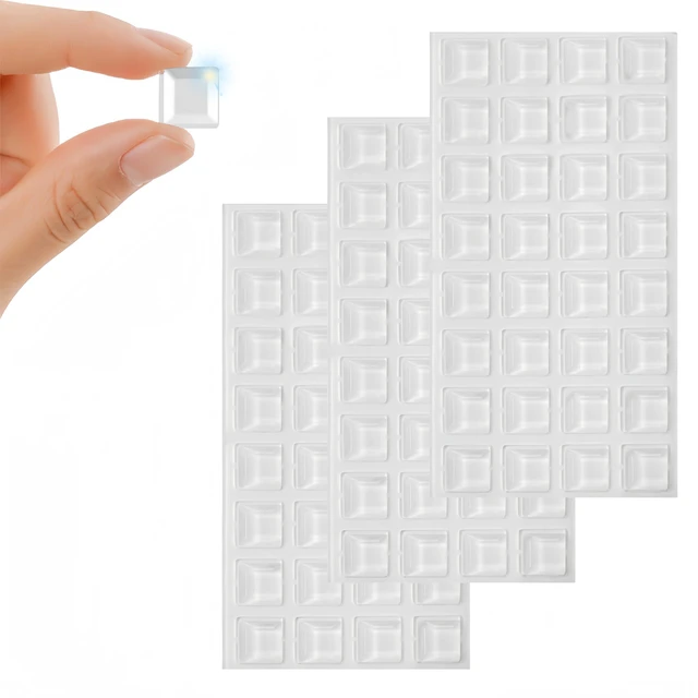 Main image of Cabinet Bumpers Soft Self-Adhesive Clear Rubber Bumper- Cabinet Door pumpers dots Clear Cabinet stoppers Furniture Noise Reducing Silicone Rubber Bumper Extremely Durable(96Pcs)