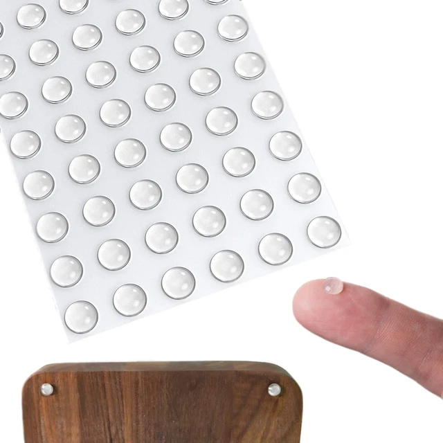Main image of Cabinet Door Bumper 100Pcs Clear Cupboard Cabinet Pads Cushion Pads Self Adhesive Furniture Bumper for Door Drawer (Hemispherical, 6x2mm)