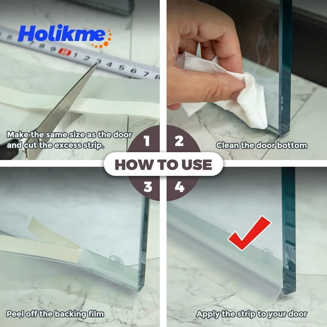 Alt view image 6 of 7 - Weather Stripping Door Seal, Shower Door Seal Strip,1.8" W-33Feet | Flexible Door Seal, Seals Gaps up to 1.2", Helps Reduce Air Leaks & Dust, For Doors & Windows