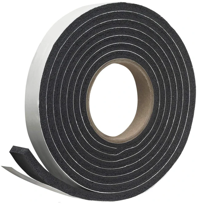 Alt view image 2 of 7 - R338H Self-Stick Rubber Foam Weatherseal, 3/8"W, 3/16"T, Black|Blacks