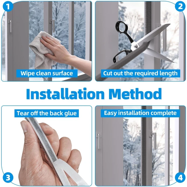 Alt view image 7 of 7 - 20FT Brush Weather Stripping, Self-Adhesive Pile Door Seal Strip for Sliding Doors and Windows, Felt Weatherstrip Draft Stopper, Soundproof Dustproof Window Gap Seal, Gray