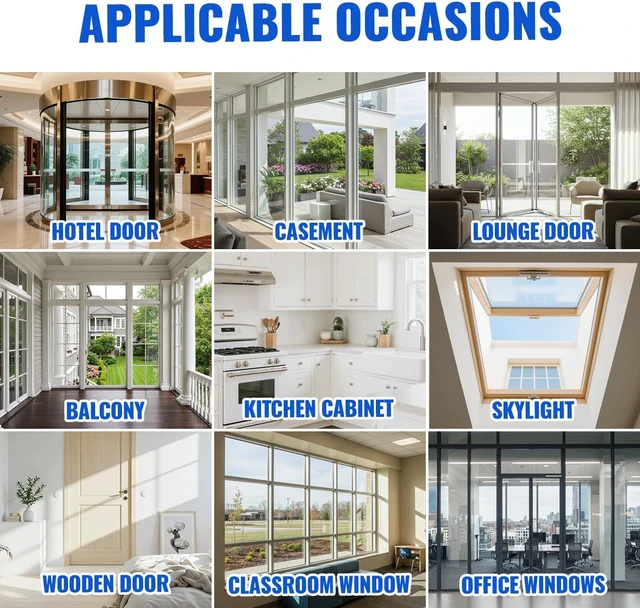 Alt view image 5 of 7 - Weather Stripping Door Seal - Draft Stopper for Windows Doors, 33Ft | Seals Gaps up to 1.2in, Stops Heat Cold Escaping, Boosts HVAC, Blocks Wind Dust Insects, Strong Adhesive, Easy Trim Install