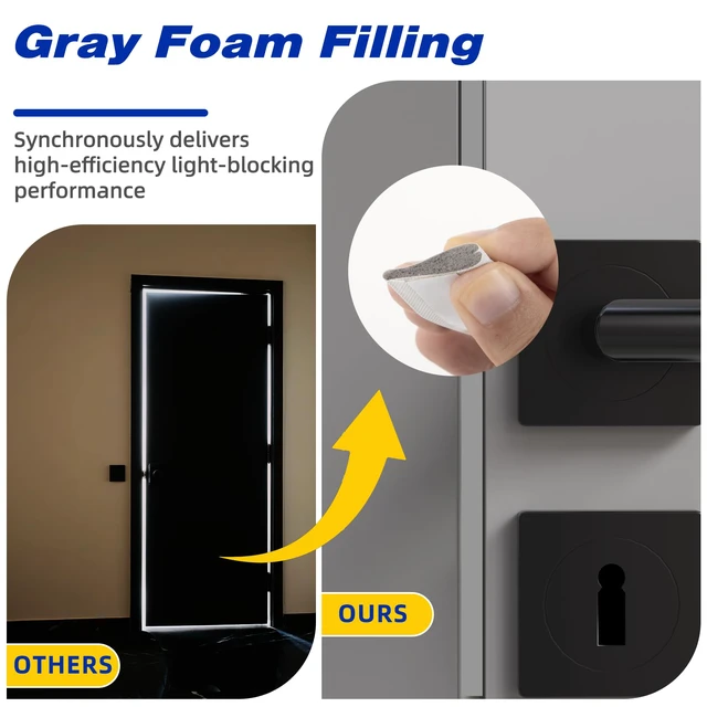 Alt view image 6 of 7 - Weather Stripping Door Seal Strip for Door Frame,Winter Window Insulation | Doors Soundproofing Gap Filler,Window Sealer Exterior Doors Weather Stripping,Foam Windows Draft Stopper (White,118")