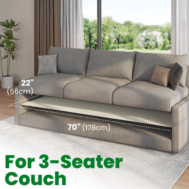Alt view image 3 of 7 - Non Slip Couch Cushion Grip Pad (3 Seater 22" By 47") | Keep Sofa Cushions from Sliding, Couch Cushion Pads, Anti Slip, Sofa & Patio Grips, Mattress Gripper Stopper, Prevent Sliding