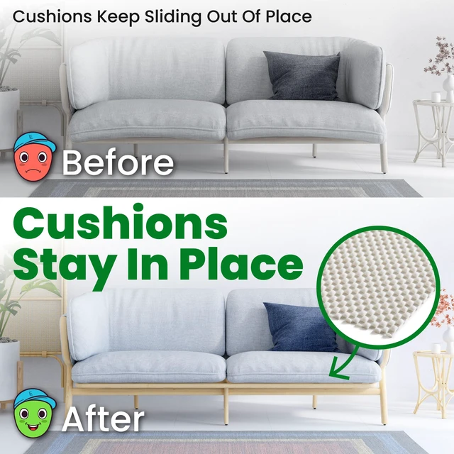 Alt view image 4 of 7 - Non Slip Couch Cushion Grip Pad (3 Seater 22" By 47") | Keep Sofa Cushions from Sliding, Couch Cushion Pads, Anti Slip, Sofa & Patio Grips, Mattress Gripper Stopper, Prevent Sliding