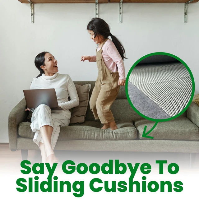 Alt view image 6 of 7 - Non Slip Couch Cushion Grip Pad (3 Seater 22" By 47") | Keep Sofa Cushions from Sliding, Couch Cushion Pads, Anti Slip, Sofa & Patio Grips, Mattress Gripper Stopper, Prevent Sliding
