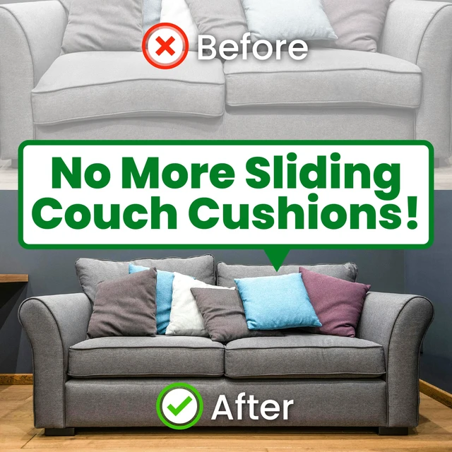 Alt view image 4 of 7 - Heavy Duty Strips for Couch Cushions (4 Inch x 10 Feet, Black) | Keep Sofa Cushions from Sliding, Adhesive Hook and Loop Tape, Prevent Sliding, Indoors, Outdoors, Non Slip, Furniture Grip