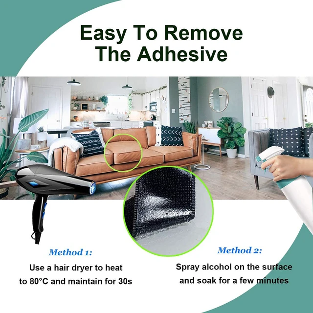 Alt view image 7 of 7 - Couch Cushion Non Slip Pads to Keep Couch Cushions from Sliding, Hook and Loop Tape with Adhesive for Smooth Surfaces, 2m Long and 11cm Wide