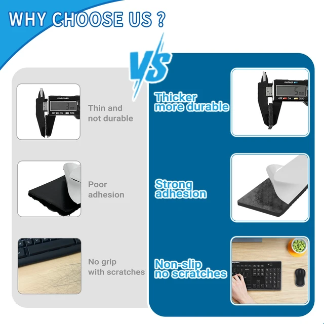 Alt view image 3 of 7 - 12 Pcs Premium Furniture Pads,Thick Non-Slip Pad Foot Cover Self-Furniture Gripper - Stops Slide - Adhesive Pads Protectors