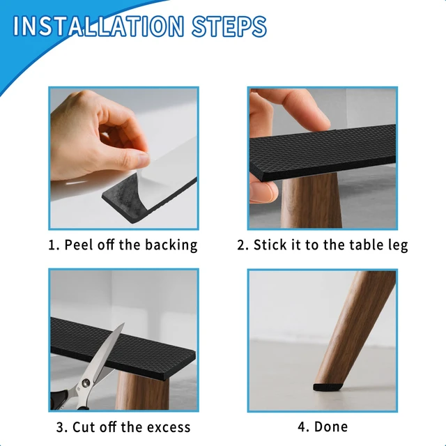 Alt view image 5 of 7 - 12 Pcs Premium Furniture Pads,Thick Non-Slip Pad Foot Cover Self-Furniture Gripper - Stops Slide - Adhesive Pads Protectors