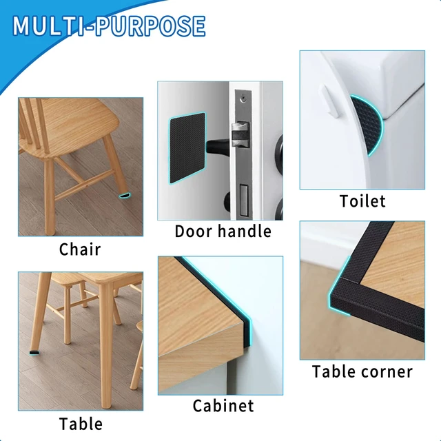 Alt view image 7 of 7 - 12 Pcs Premium Furniture Pads,Thick Non-Slip Pad Foot Cover Self-Furniture Gripper - Stops Slide - Adhesive Pads Protectors
