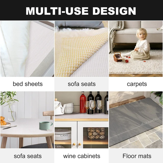 Alt view image 2 of 6 - Keep Armchair Cushions from Sliding, Keep Bed and Topper Pad from Sliding for Sofa, Armchair, Chair Cushion, Mattresses, Easy Trim, Slip Resistant, Grips Helps Stop Slipping