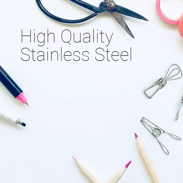 Alt view image 3 of 7 - 40 Pack Stainless Steel Clothes Pins, Multi-Purpose Metal Wire Utility Clips