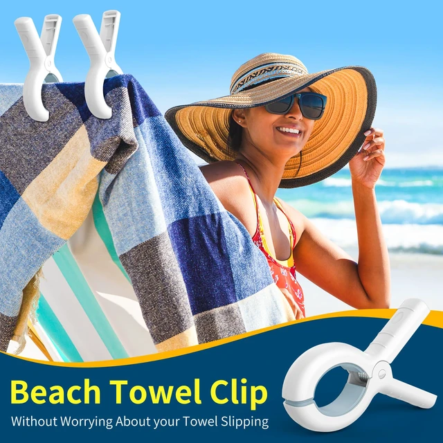 Alt view image 5 of 7 - 12 Pack Beach Towel Clips,Pool Chair Clips,Heavy Duty Plastic Clothes Pins,Quilt Drying Clips,Windproof Clothes Clips,Keep Your Towel,Clothes,Blankets to Dry on Clothesline and Hanging Rack