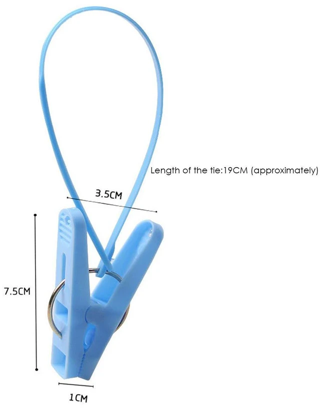 Alt view image 5 of 5 - 12Pcs Clothes Peg Clip Pins,Multicolor Rope Clip Hanging Clothes line Windproof Hanger Sock Clothes Drying Peg PP Plastic Clips Hooks