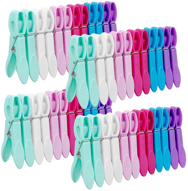 Main image of 48 Pack Colorful Plastic Clothespins,Heavy Duty Clothes Pins Clips with Springs,Non-Slip Clips for Hanging Clothes,Towels,Crafts,Picture Clips Food Package Clips,Air-Drying Clothing Pin Set