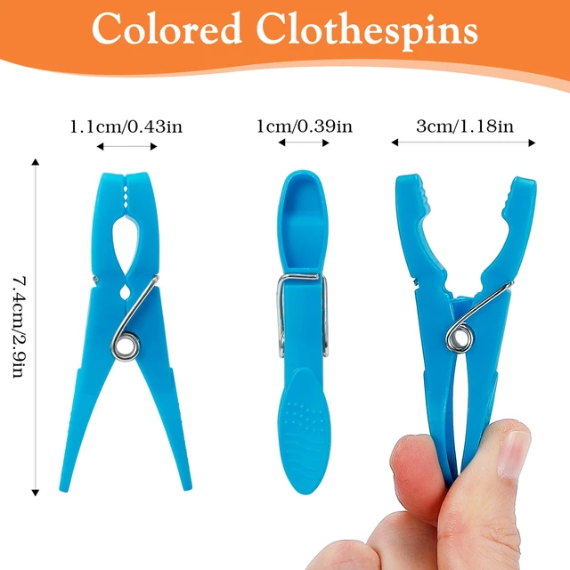 Alt view image 3 of 7 - 48 Pack Colorful Plastic Clothespins,Heavy Duty Clothes Pins Clips with Springs,Non-Slip Clips for Hanging Clothes,Towels,Crafts,Picture Clips Food Package Clips,Air-Drying Clothing Pin Set