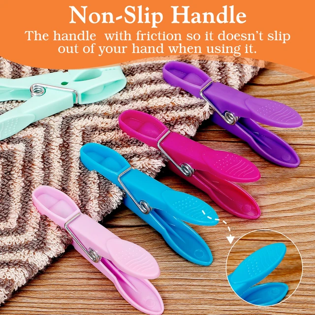 Alt view image 5 of 7 - 48 Pack Colorful Plastic Clothespins,Heavy Duty Clothes Pins Clips with Springs,Non-Slip Clips for Hanging Clothes,Towels,Crafts,Picture Clips Food Package Clips,Air-Drying Clothing Pin Set