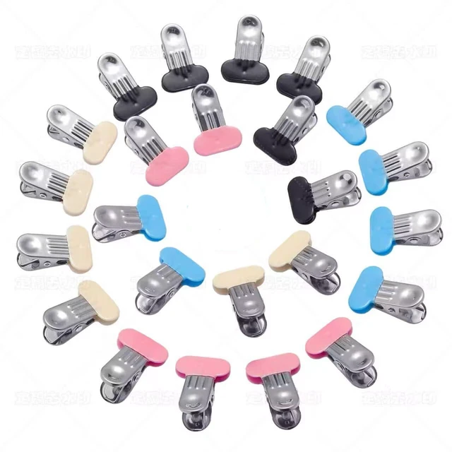 Main image of Stainless Steel Clothes Pins, 60 Pack, 4 Assorted Colors | Rubber Coated No Mark, Windproof Metal, For Clothesline, Food Sealing, Photos, Home Organizing
