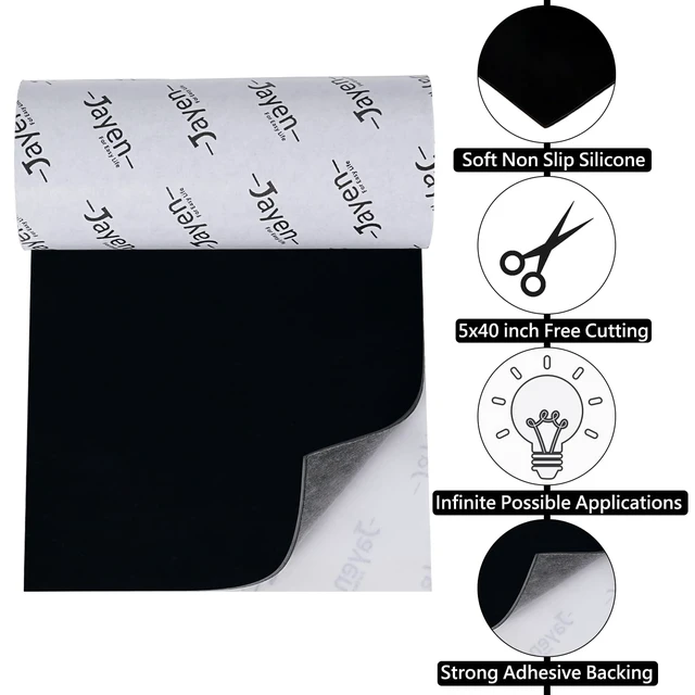 Alt view image 2 of 7 - Non Slip Self Adhesive Silicone Cuttable Furniture Pads - 5x40 inch | widely , functionality, easy