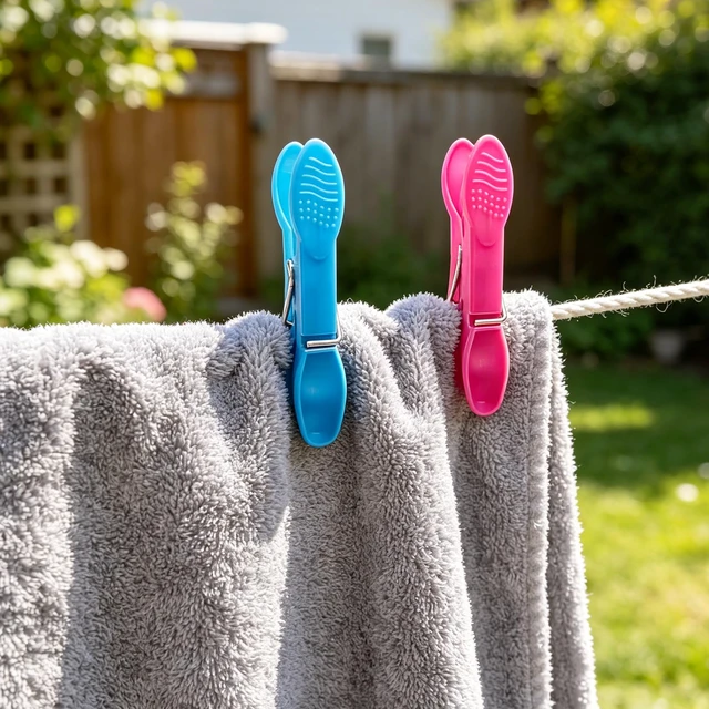 Alt view image 6 of 7 - 48 PCS Clothes Pins, Colored Clothespins for Clamping Tighter, Plastic Clothes Pins Heavy Duty Outdoor, Non-Slip Clips for Hanging Clothes, Socks, Towels, Crafts and Food Sealing