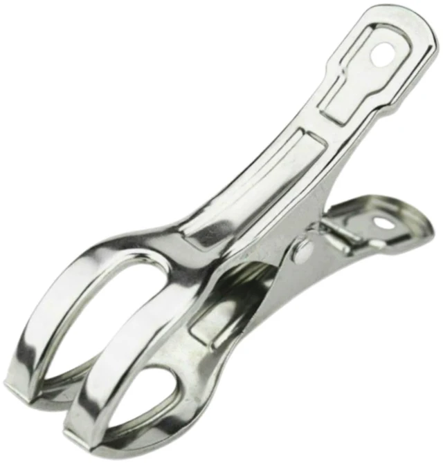 Main image of Stainless Steel Windproof Laundry Clips Heavy-Duty Clothes Pins Rust-Resistant Twin-Prong Towel & Bath Towel Clips (12, 3.5")