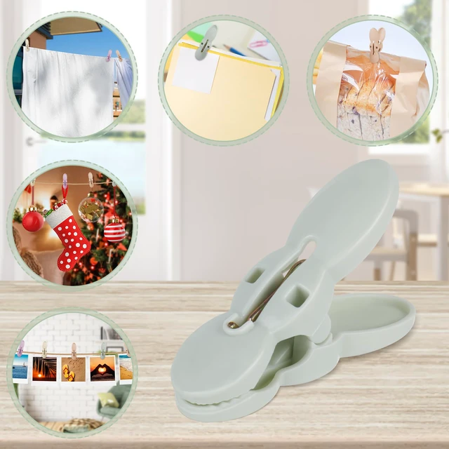 Alt view image 6 of 7 - 60Pcs Plastic Clothespins Drying Line Pegs, Laundry Clip for Clothes