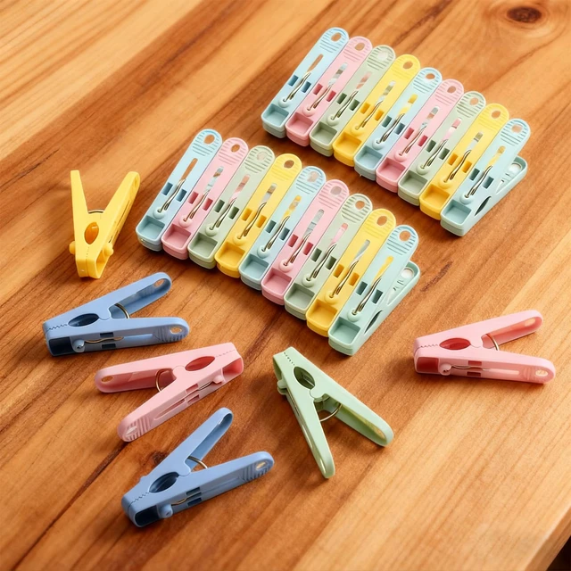 Alt view image 6 of 7 - 40-Pack Multipurpose Plastic Clothespins for Laundry & Crafts