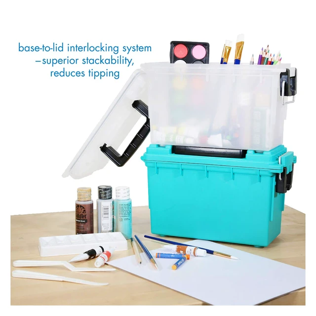 Alt view image 6 of 7 - 12535 Translucent Craft Organizer, Art Supply Organizer and Storage, Lockable School Supplies Organization, Moisture Resistant, Made in USA