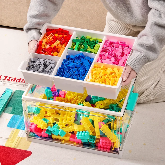 Alt view image 7 of 7 - 24 QT Clear Craft Organizer with Removable Tray & Dividers, 1 Pack | Storage Box for Coloring Books, Modeling Clay, Molds and Art Supplies, Keeps Craft Materials Organized and Easy to Access