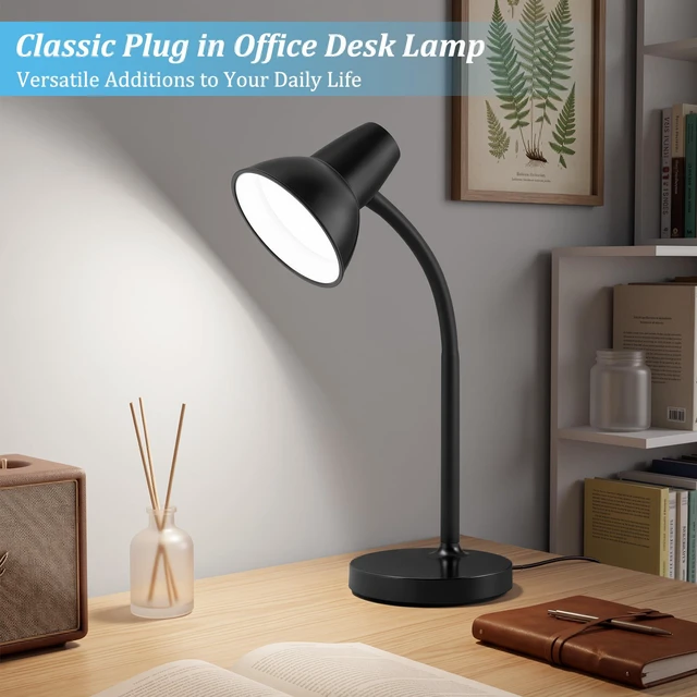 Alt view image 7 of 7 - LED Desk Lamps for Home Office, Flexible Gooseneck Eye-Caring Study Lamps Energy-Saving Desk Light, Anti-tip Heavy Duty Bedside Reading Light, Desk Lamps for College Dorm, Home Office, with 1.6m Cord