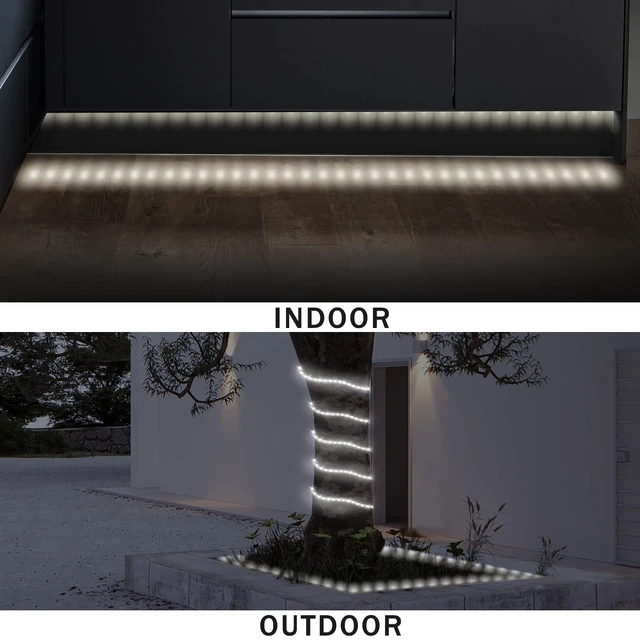 Alt view image 6 of 6 - LED Rope Lights, Daylight White 110V 6000K, Indoor or Outdoor, 20ft, Perfect for Deck, Garden, Patio, Landscape Lighting, Bedroom Décor, Waterproof, Ideal for Backyards, Decorative Lighting