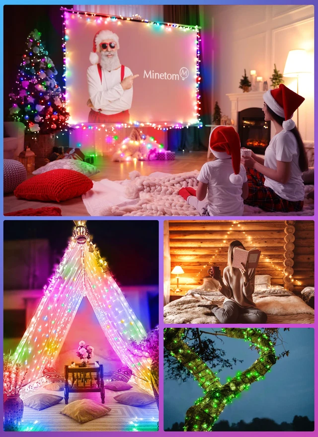 Alt view image 4 of 7 - Fairy Lights Color Changing - 33FT 100 LED String Light with Remote | Halloween String Light with 16 Single Colors & 6 Holiday Colors,12 Modes,Timer, USB Fairy Lights for Bedroom Indoor Classroom