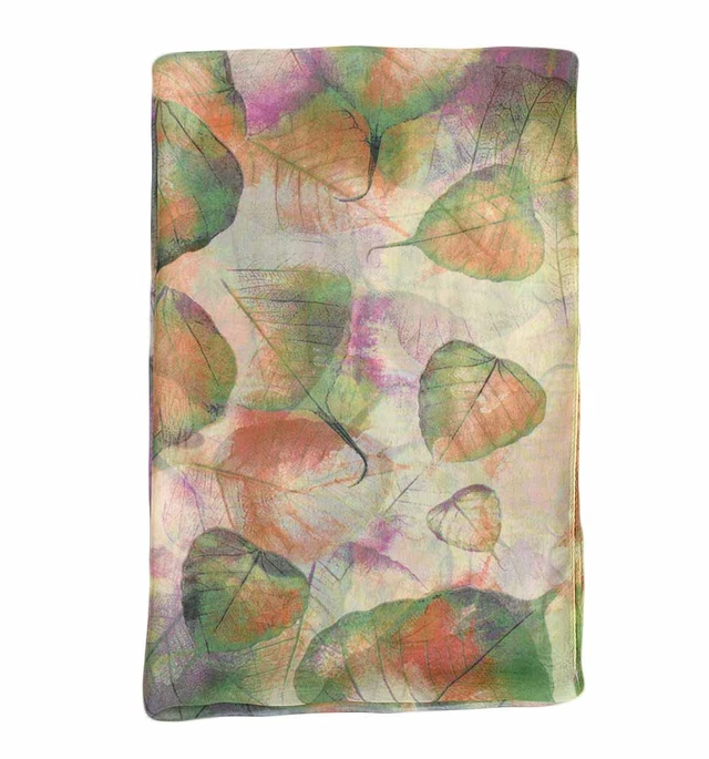 Alt view image 4 of 4 - Scarfs for Women Lightweight Scarves Elegant Floral Pattern Sheer Scarfs Shawls Wraps (YH-106)