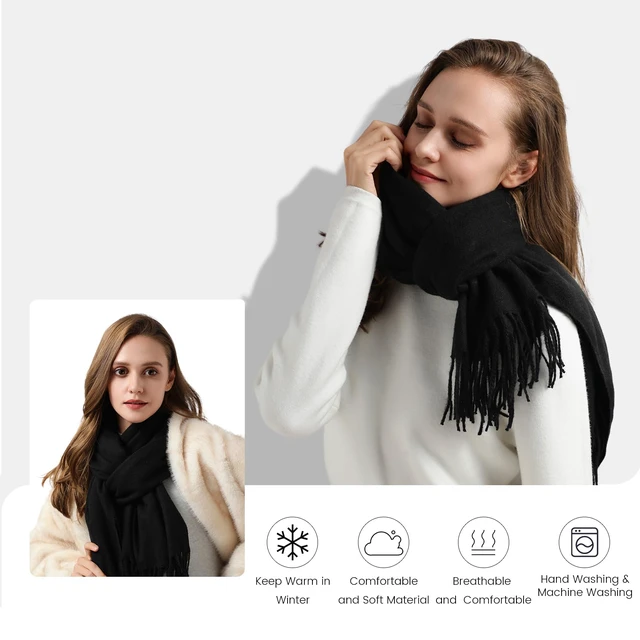 Alt view image 5 of 7 - Winter Scarf for Women Scarves Shawls Wraps Accessories Blanket Scarf | Soft Long Scarves for Women Winter Warm, Fashion Womens Scarf for Evening Dresses, Large Scarves Wraps 78.7" x 27.5"