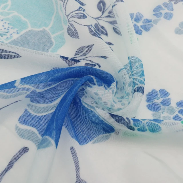 Alt view image 2 of 5 - Light Blue Long Scarf for Women, Lightweight Scarf Fashion Shawl Wrap, Head Scarf for Spring Fall Winter (US-Style 19)