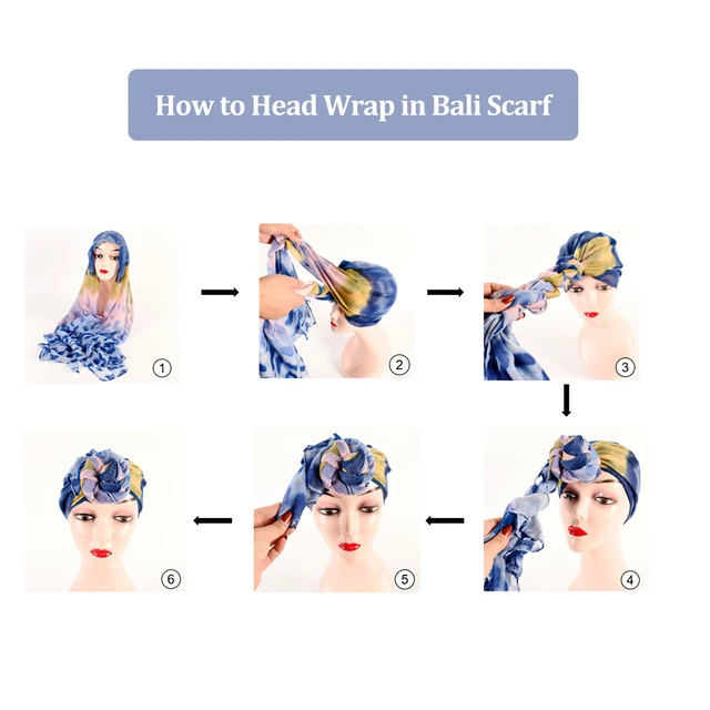 Alt view image 5 of 5 - Light Blue Long Scarf for Women, Lightweight Scarf Fashion Shawl Wrap, Head Scarf for Spring Fall Winter (US-Style 19)