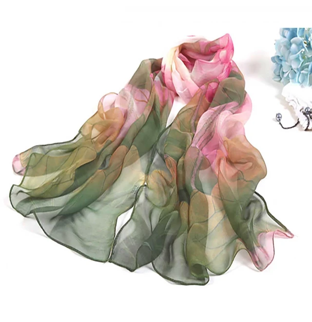Alt view image 2 of 5 - Scarfs for Women Lightweight Fashion Scarves Print Floral Pattern Scarf Shawl Wraps (W01)