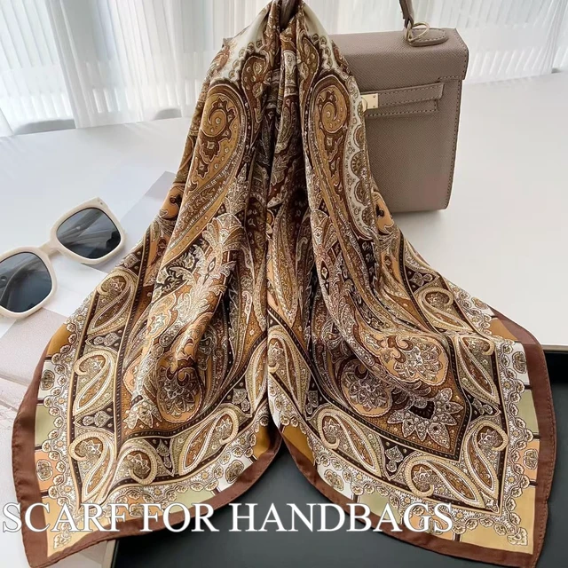 Alt view image 5 of 7 - Head Hair Scarf Satin Silk Like Scarves for Women Purse Scarf
