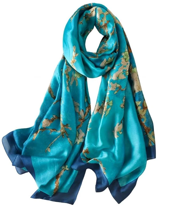 Main image of London® Long Silk Scarf for Women, Neck Scarves, Lightweight Shawl | 70x35 Inches Large Wrap, Soft & Lightweight, Smooth Finish, Perfect for Spring, Summer, Autumn & Layering in Winter