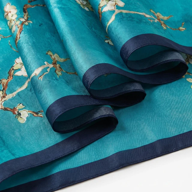 Alt view image 7 of 7 - London® Long Silk Scarf for Women, Neck Scarves, Lightweight Shawl | 70x35 Inches Large Wrap, Soft & Lightweight, Smooth Finish, Perfect for Spring, Summer, Autumn & Layering in Winter