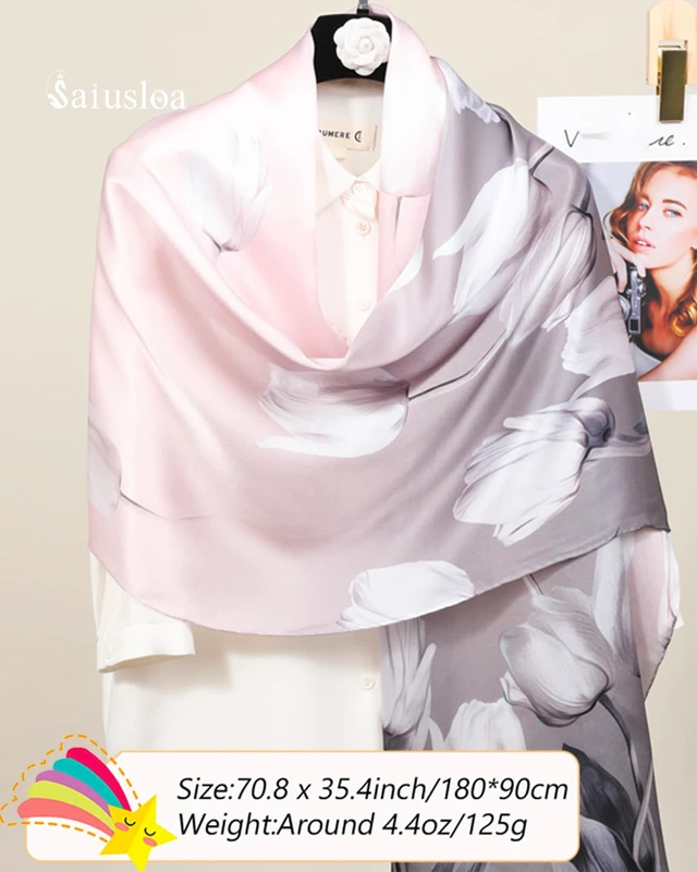 Alt view image 2 of 6 - Dress Scarves Shawl Wraps Long Silky Scarf for Women Dressy Fashion Lightweight for Decorative Formal Evening Gowns-1036