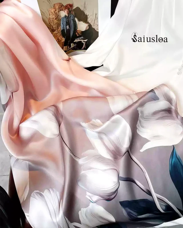 Alt view image 4 of 6 - Dress Scarves Shawl Wraps Long Silky Scarf for Women Dressy Fashion Lightweight for Decorative Formal Evening Gowns-1036