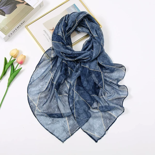 Alt view image 4 of 6 - Ladies/Women's Lightweight Floral Print/Solid Color mixture Shawl Scarf For Spring Summer season (105)