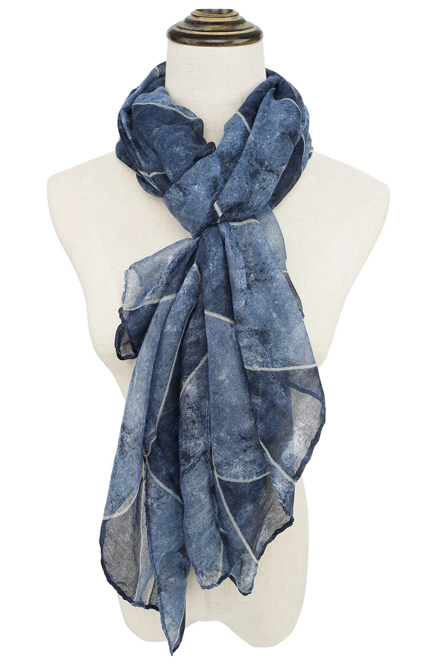 Alt view image 3 of 6 - Ladies/Women's Lightweight Floral Print/Solid Color mixture Shawl Scarf For Spring Summer season (105)
