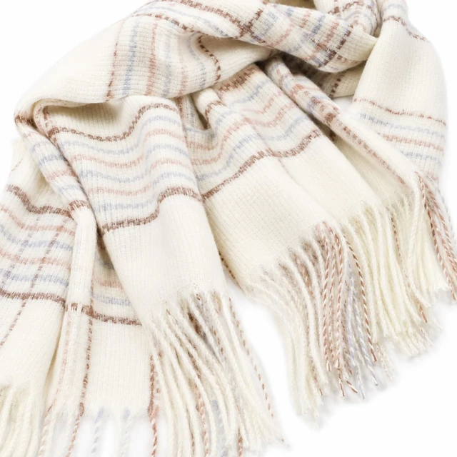 Alt view image 4 of 7 - Winter Plaid Scarf for Womens Oversized Soft Shawl Wrap with Tassel | Soft Cozy Fabric,Fall Winter Women Warm Chunky Shawl Wraps, Fashion Tartan Pattern, 78*27 in Oversized Fit