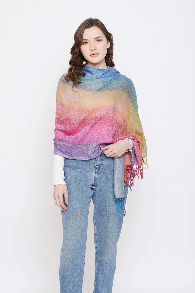 Alt view image 7 of 7 - Fashion Women's Silk Scarf Luxury Satin Shawl Wraps (Purple)