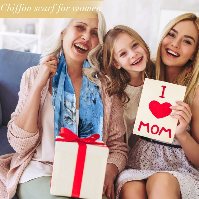 Alt view image 3 of 7 - 6 Pcs Scarves for Women Lightweight Long Shawl Wraps | Floral Prints Scarf, Chiffon Fashion Scarves, Summer Beach Sunscreen Shawl, Breathable Thin Elegant Neck Wrap for Outdoors